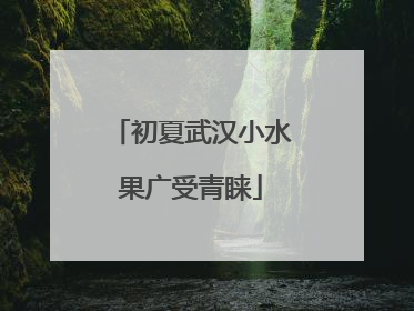 初夏武汉小水果广受青睐