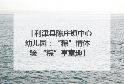 利津县陈庄镇中心幼儿园：“粽”情体验 “粽”享童趣