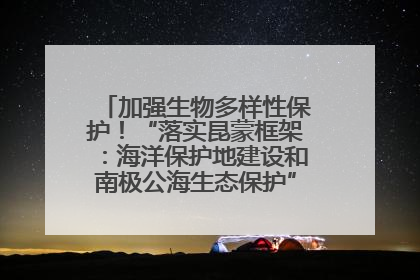 加强生物多样性保护！“落实昆蒙框架：海洋保护地建设和南极公海生态保护”主题论坛将举办