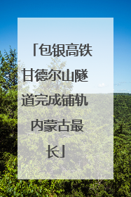 包银高铁甘德尔山隧道完成铺轨 内蒙古最长