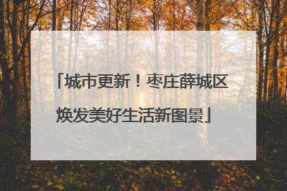 城市更新！枣庄薛城区焕发美好生活新图景