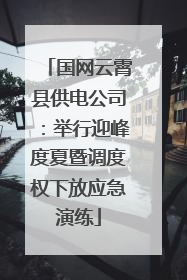 国网云霄县供电公司：举行迎峰度夏暨调度权下放应急演练