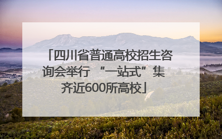 四川省普通高校招生咨询会举行 “一站式”集齐近600所高校