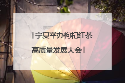 宁夏举办枸杞红茶高质量发展大会