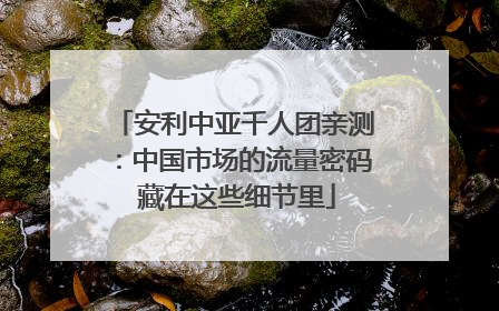 安利中亚千人团亲测：中国市场的流量密码 藏在这些细节里
