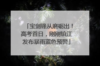 宝剑锋从磨砺出！高考首日，刚刚镇江发布暴雨蓝色预警
