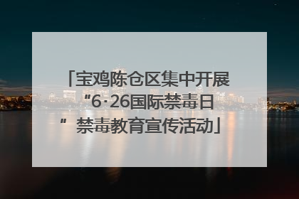 宝鸡陈仓区集中开展“6･26国际禁毒日”禁毒教育宣传活动