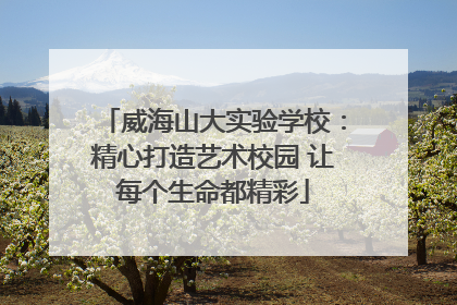 威海山大实验学校：精心打造艺术校园 让每个生命都精彩