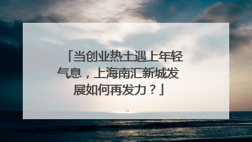 当创业热土遇上年轻气息，上海南汇新城发展如何再发力？