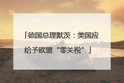 德国总理默茨：美国应给予欧盟“零关税”