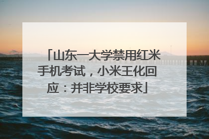 山东一大学禁用红米手机考试，小米王化回应：并非学校要求