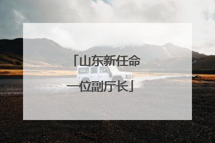 山东新任命一位副厅长