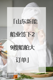 山东新能船业签下29艘船舶大订单