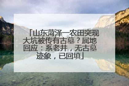 山东菏泽一农田突现大坑被传有古墓？属地回应：系老井，无古墓迹象，已回填