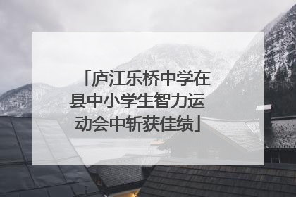 庐江乐桥中学在县中小学生智力运动会中斩获佳绩