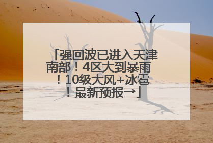 强回波已进入天津南部！4区大到暴雨！10级大风+冰雹！最新预报→
