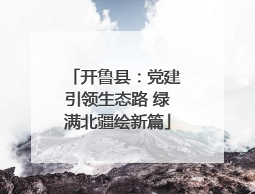 开鲁县：党建引领生态路 绿满北疆绘新篇