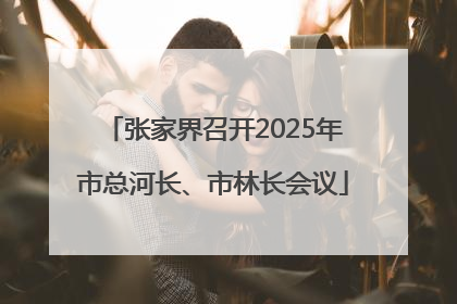 张家界召开2025年市总河长、市林长会议