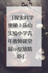 探索科学奥秘！乐山实验小学青年教师课堂展示绽放精彩