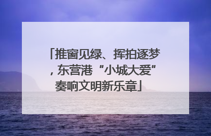 推窗见绿、挥拍逐梦，东营港“小城大爱”奏响文明新乐章