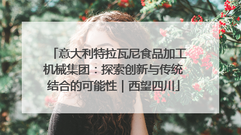意大利特拉瓦尼食品加工机械集团：探索创新与传统结合的可能性｜西望四川