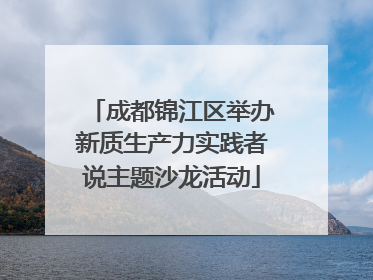 成都锦江区举办新质生产力实践者说主题沙龙活动