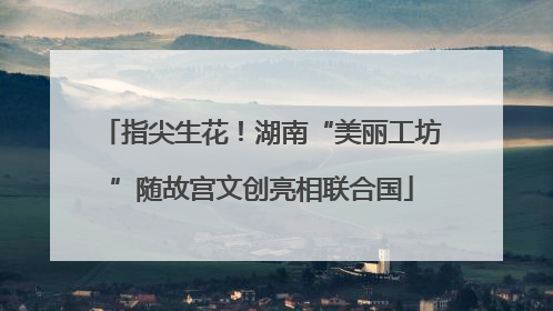 指尖生花！湖南“美丽工坊”随故宫文创亮相联合国