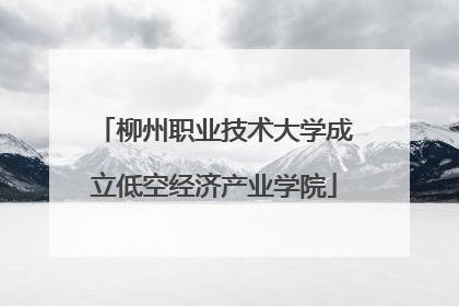 柳州职业技术大学成立低空经济产业学院