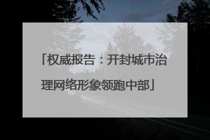 权威报告：开封城市治理网络形象领跑中部