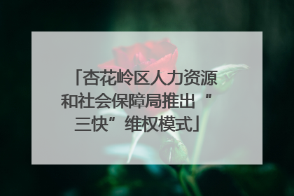 杏花岭区人力资源和社会保障局推出“三快”维权模式