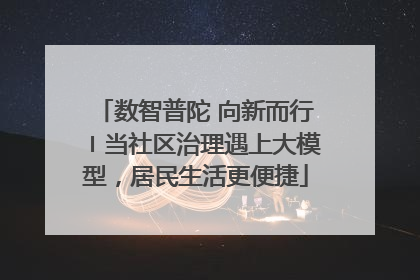 数智普陀 向新而行〡当社区治理遇上大模型，居民生活更便捷