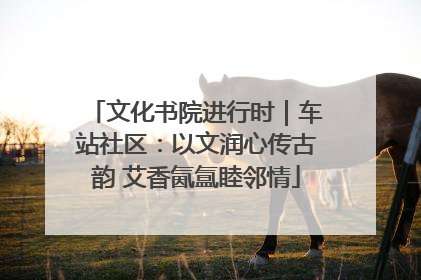 文化书院进行时｜车站社区：以文润心传古韵 艾香氤氲睦邻情