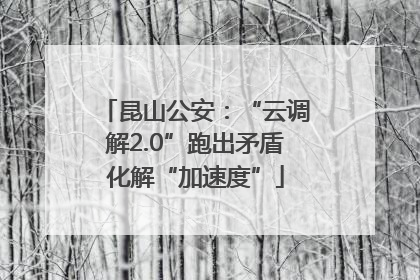 昆山公安：“云调解2.0”跑出矛盾化解“加速度”