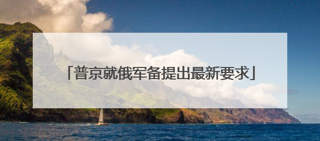 普京就俄军备提出最新要求