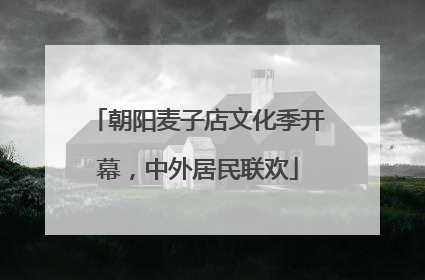 朝阳麦子店文化季开幕，中外居民联欢