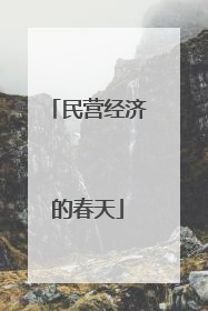 民营经济的春天
