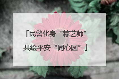 民警化身“粽艺师” 共绘平安“同心圆”