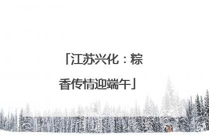 江苏兴化：粽香传情迎端午
