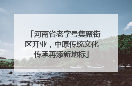 河南省老字号集聚街区开业，中原传统文化传承再添新地标