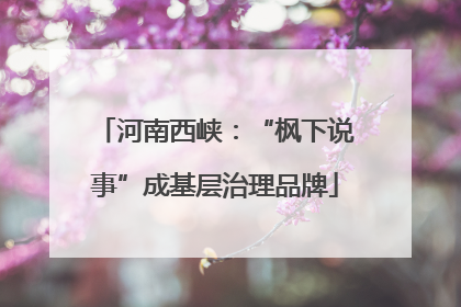 河南西峡：“枫下说事”成基层治理品牌