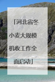 河北省冬小麦大规模机收工作全面启动