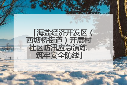 海盐经济开发区（西塘桥街道）开展村社区防汛应急演练 筑牢安全防线