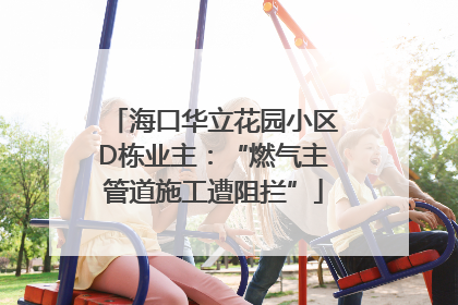 海口华立花园小区D栋业主：“燃气主管道施工遭阻拦”