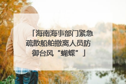海南海事部门紧急疏散船舶撤离人员防御台风“蝴蝶”