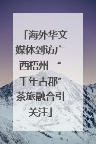 海外华文媒体到访广西梧州 “千年古郡”茶旅融合引关注