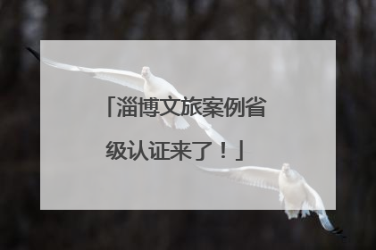 淄博文旅案例省级认证来了！
