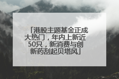 港股主题基金正成大热门，年内上新近50只，新消费与创新药刮起贝塔风