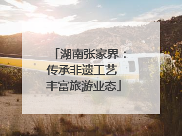 湖南张家界：传承非遗工艺 丰富旅游业态