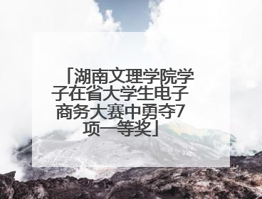 湖南文理学院学子在省大学生电子商务大赛中勇夺7项一等奖