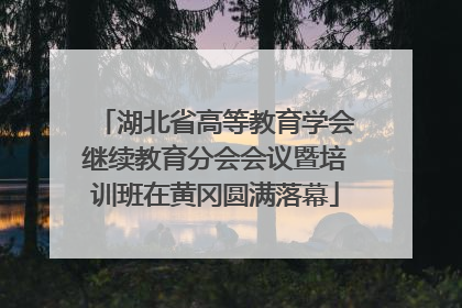 湖北省高等教育学会继续教育分会会议暨培训班在黄冈圆满落幕
